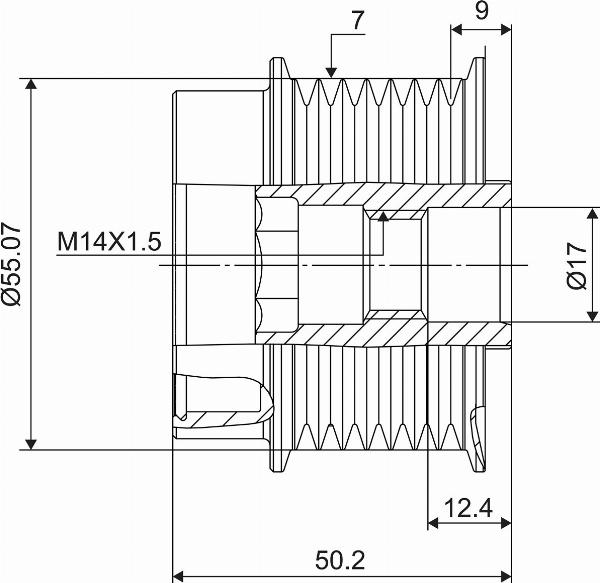 VALEO 588130 - Ремінний шків, генератор autozip.com.ua