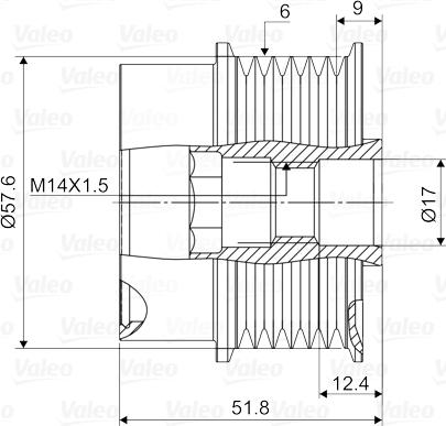 Valeo 588131 - Ремінний шків, генератор autozip.com.ua