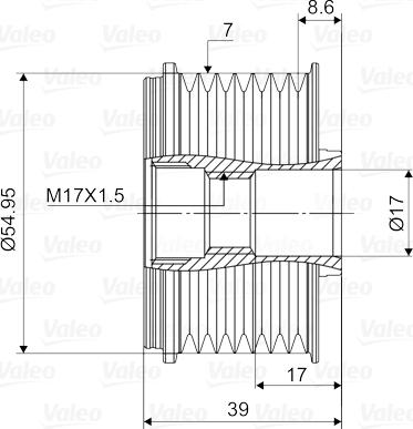 Valeo 588138 - Ремінний шків, генератор autozip.com.ua