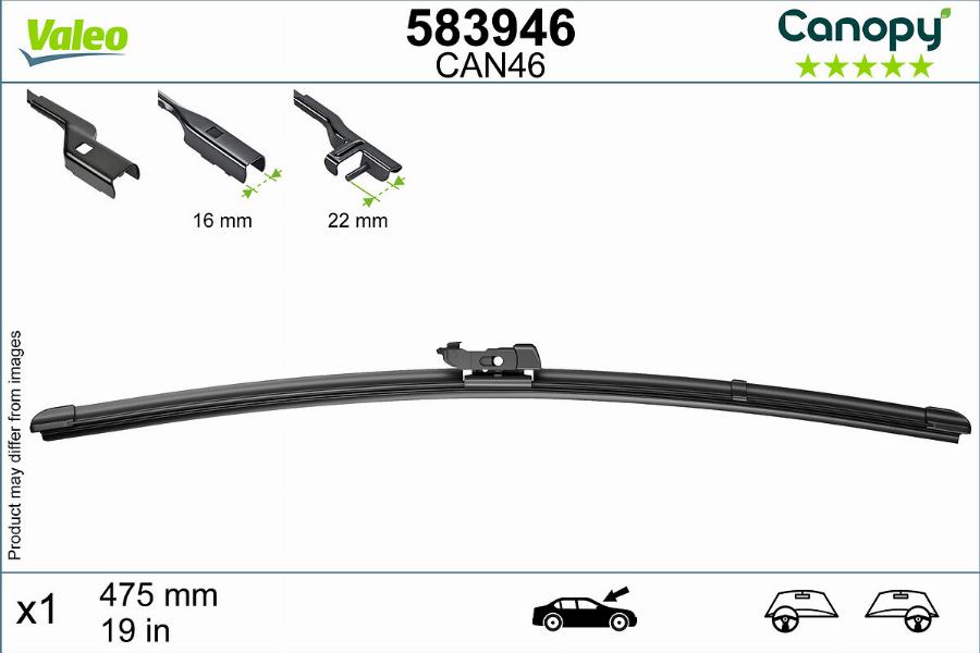 Valeo 583946 - Щітка склоочисника autozip.com.ua