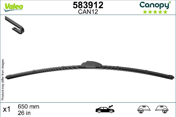 VALEO 583912 - Щітка склоочисника autozip.com.ua