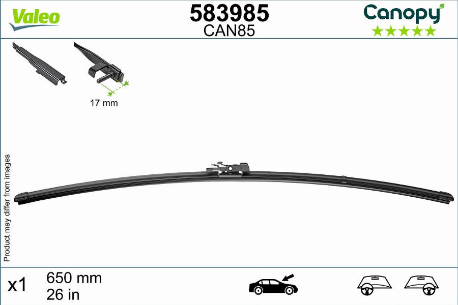 Valeo 583985 - Щітка склоочисника autozip.com.ua