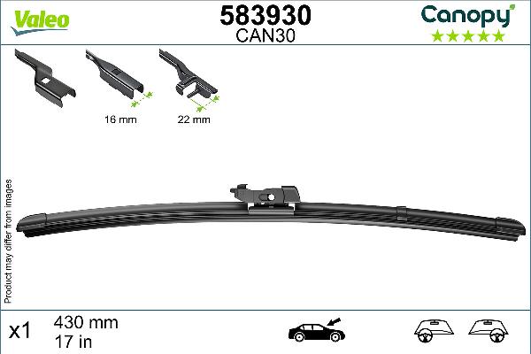 VALEO 583930 - Щітка склоочисника autozip.com.ua