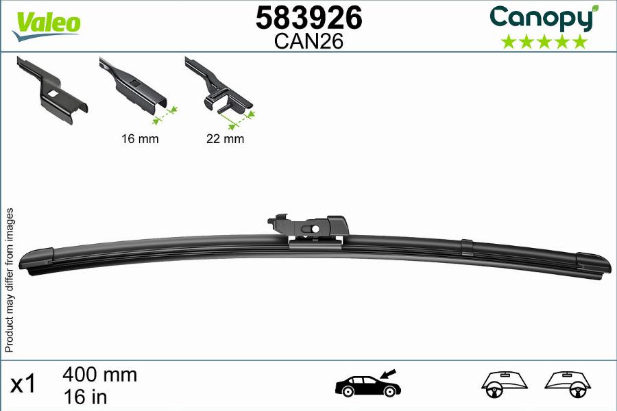 Valeo 583926 - Щітка склоочисника autozip.com.ua