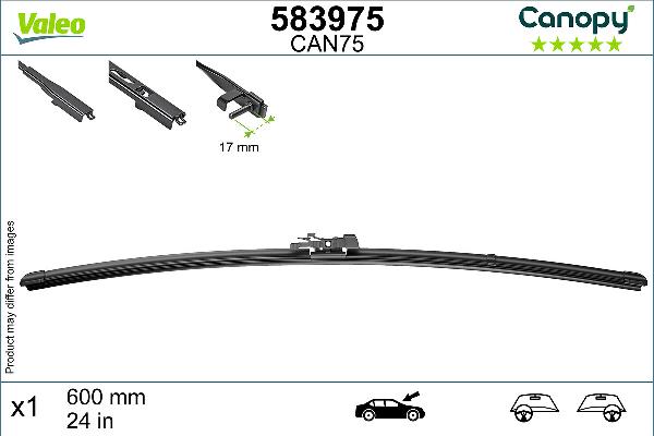 VALEO 583975 - Щітка склоочисника autozip.com.ua