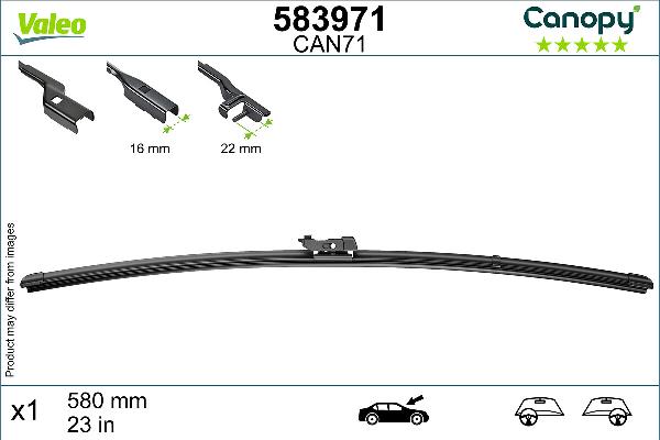 VALEO 583971 - Щітка склоочисника autozip.com.ua