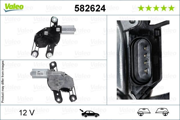VALEO 582624 - Двигун склоочисника autozip.com.ua