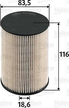 VALEO 587919 - Паливний фільтр autozip.com.ua