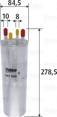 Valeo 587540 - Паливний фільтр autozip.com.ua