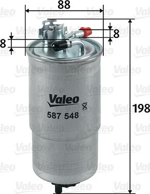 Valeo 587548 - Паливний фільтр autozip.com.ua