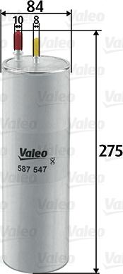 Valeo 587547 - Паливний фільтр autozip.com.ua