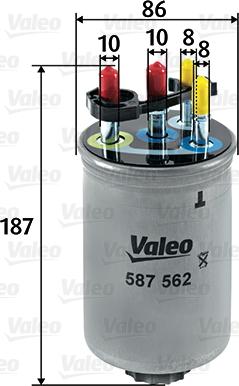 Valeo 587562 - Масляний фільтр autozip.com.ua