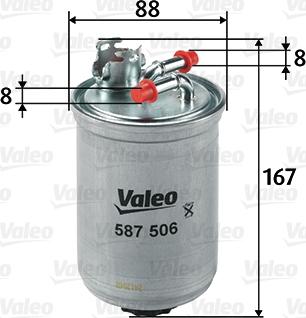 Valeo 587506 - Паливний фільтр autozip.com.ua