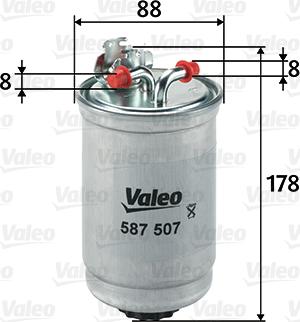 VALEO 587507 - Паливний фільтр autozip.com.ua