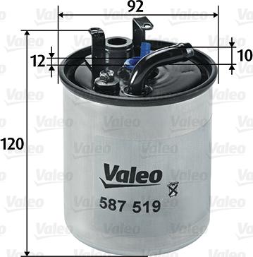 Valeo 587519 - Паливний фільтр autozip.com.ua