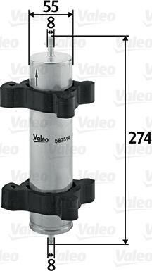 VALEO 587514 - Паливний фільтр autozip.com.ua