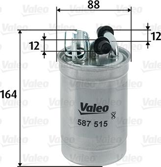 Valeo 587515 - Паливний фільтр autozip.com.ua