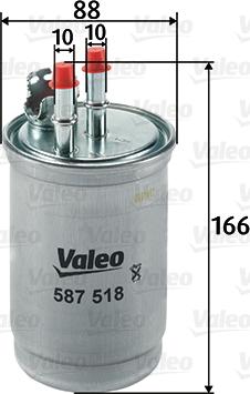 Valeo 587518 - Паливний фільтр autozip.com.ua