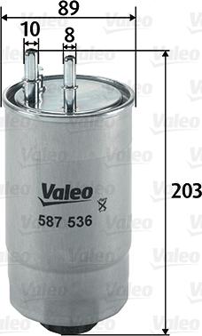 Valeo 587536 - Паливний фільтр autozip.com.ua