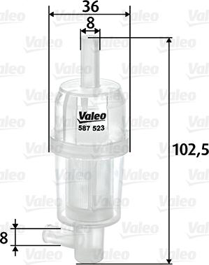 Valeo 587523 - Масляний фільтр autozip.com.ua