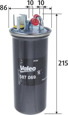 Valeo 587069 - Паливний фільтр autozip.com.ua