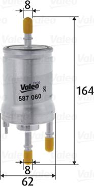 Valeo 587060 - Паливний фільтр autozip.com.ua