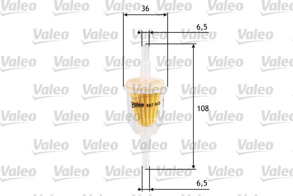 VALEO 587000 - Паливний фільтр autozip.com.ua