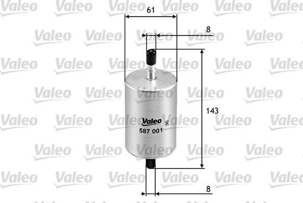VALEO 587001 - Паливний фільтр autozip.com.ua