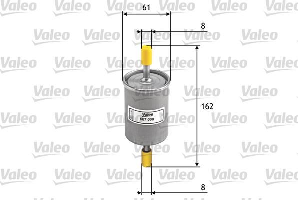 VALEO 587008 - Паливний фільтр autozip.com.ua