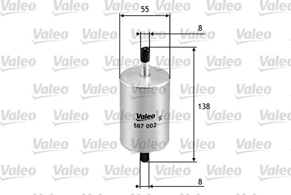 VALEO 587002 - Паливний фільтр autozip.com.ua