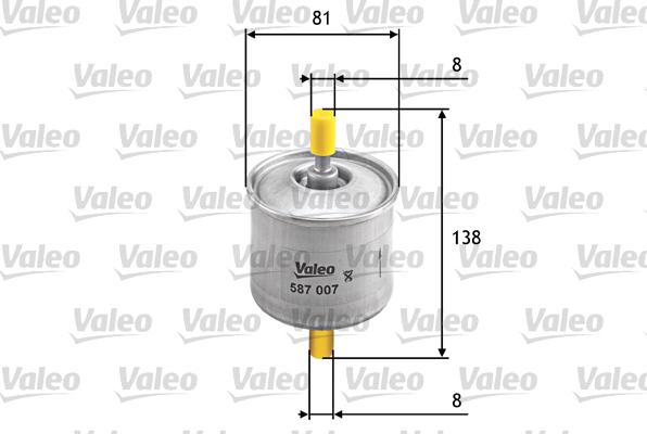 VALEO 587007 - Паливний фільтр autozip.com.ua