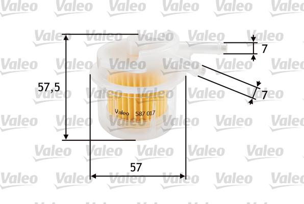Valeo 587017 - Паливний фільтр autozip.com.ua
