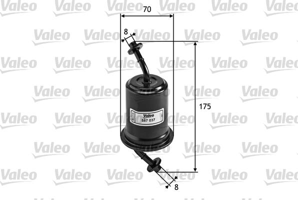 VALEO 587037 - Паливний фільтр autozip.com.ua