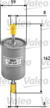 Valeo 587028 - Масляний фільтр autozip.com.ua