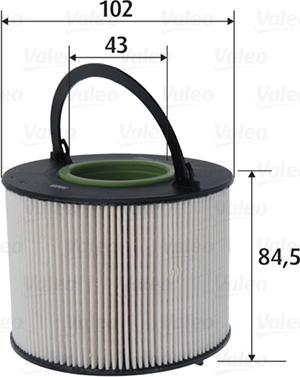 VALEO 587075 - Паливний фільтр autozip.com.ua