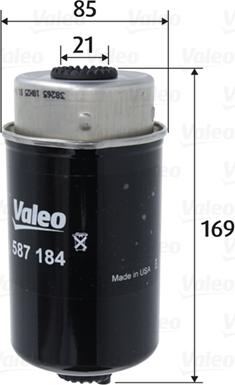 Valeo 587184 - Паливний фільтр autozip.com.ua