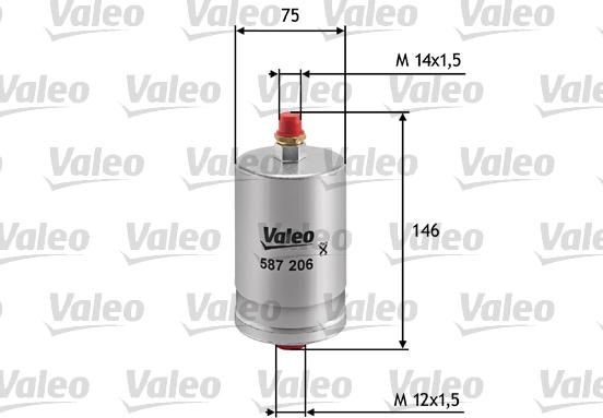 Valeo 587206 - Масляний фільтр autozip.com.ua
