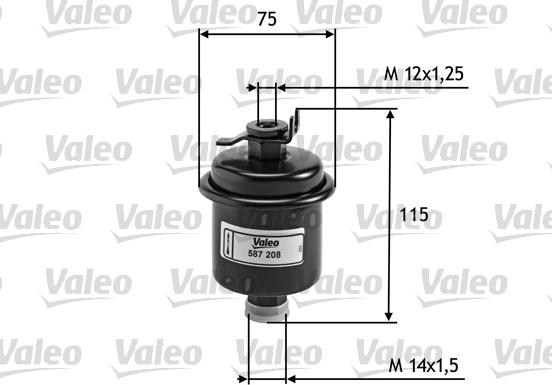 VALEO 587208 - Паливний фільтр autozip.com.ua