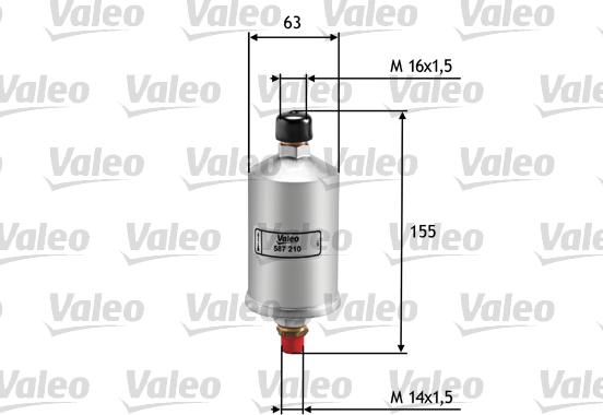 VALEO 587210 - Паливний фільтр autozip.com.ua