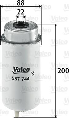 Valeo 587744 - Паливний фільтр autozip.com.ua