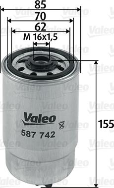 VALEO 587742 - Паливний фільтр autozip.com.ua