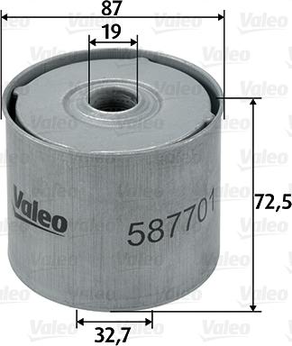 Valeo 587701 - Паливний фільтр autozip.com.ua