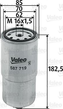 Valeo 587719 - Паливний фільтр autozip.com.ua