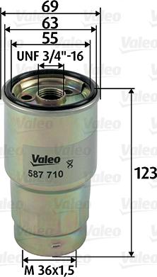 Valeo 587710 - Паливний фільтр autozip.com.ua