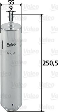 VALEO 587711 - Паливний фільтр autozip.com.ua