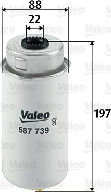 Valeo 587739 - Паливний фільтр autozip.com.ua