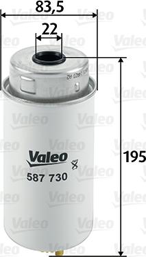 Valeo 587730 - Паливний фільтр autozip.com.ua