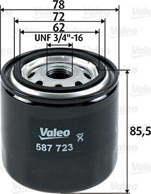 Valeo 587723 - Паливний фільтр autozip.com.ua