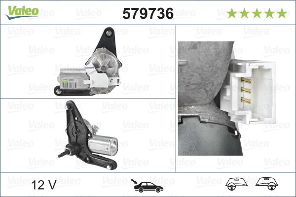 Valeo 579736 - Двигун склоочисника autozip.com.ua