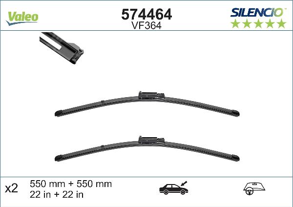 VALEO 574464 - Щітка склоочисника autozip.com.ua